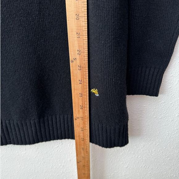 NWT Bella Freud Billie Jean Metallic Gold Stripe Turtleneck Sweater Black M - Picture 16 of 16